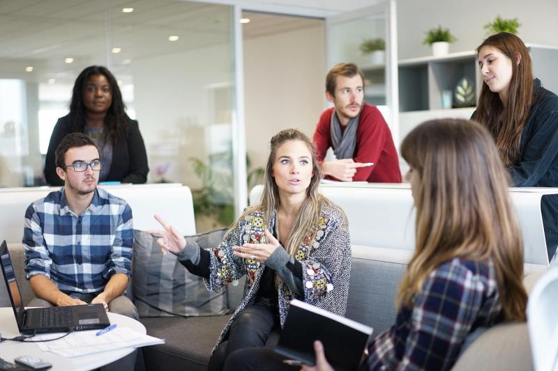 Group having a meeting